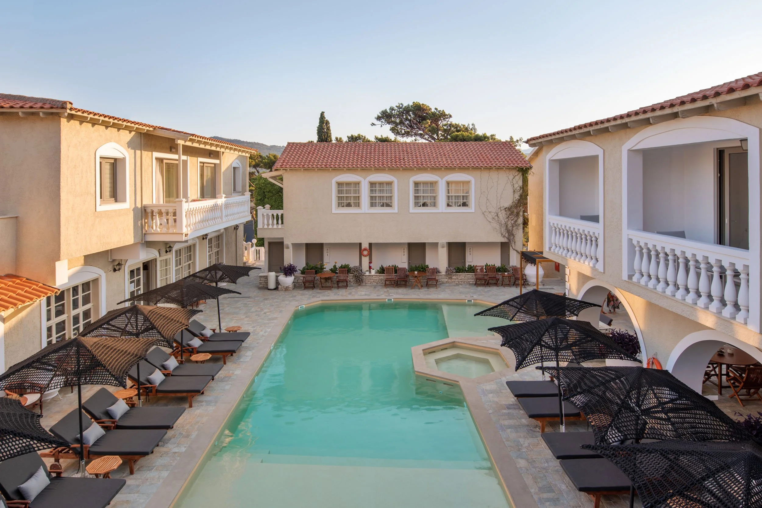 Elea Restaurant and pool terrace Ino Hotel Samos